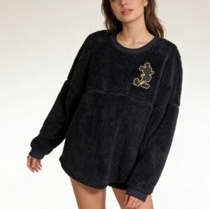 Disney Gold Collection x Spirit Jersey Black Gold Mickey Mouse Size M Oversized